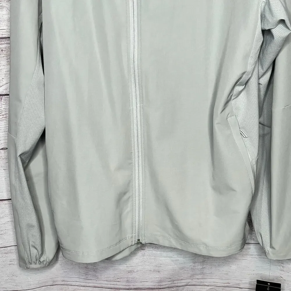 Truwear Full Zip Breathable Active Gray Stretch Moisture Wick Jacket 2XL New